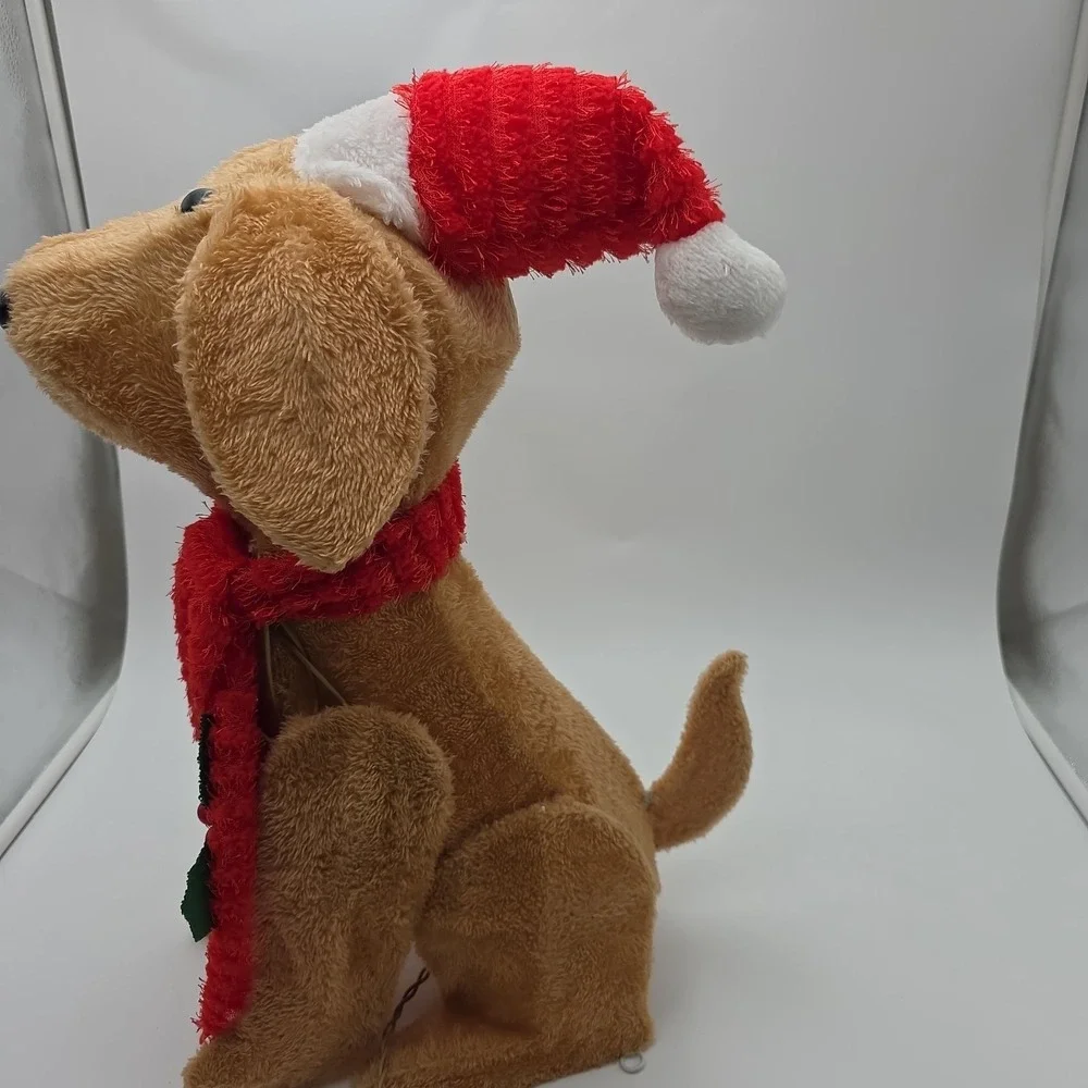 Christmas Holiday Time Dog Light Up Plush Dog Indoor Outdoor Decor 20